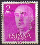 z vendido ESPAÑA 1955 1158 Sello General Franco 2pts Usado Espana Spain Espagne Spagna Spanje Spanien 
